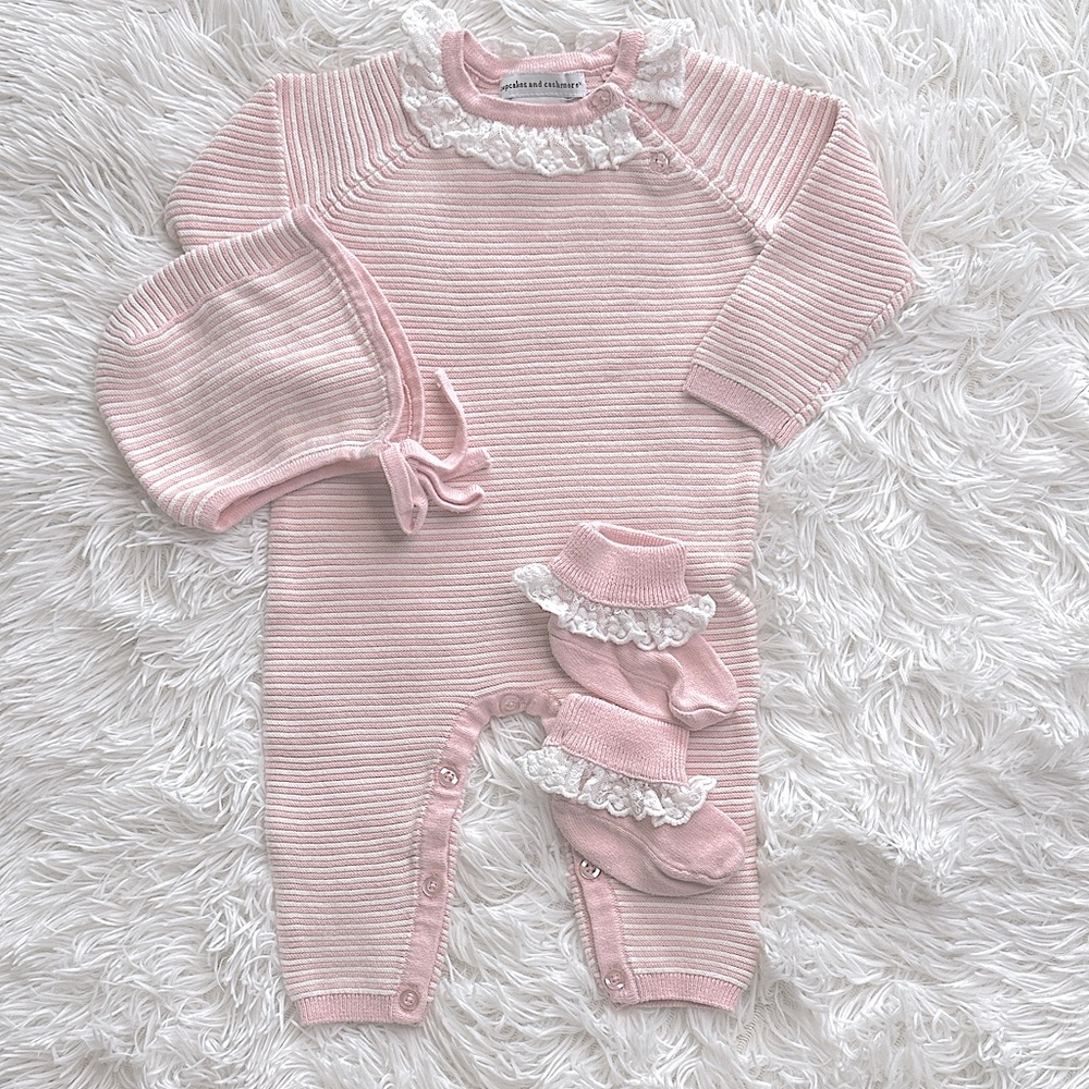 Cupcakes and Cashmere Baby Girls Pink One Piece